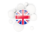United Kingdom. Round flag with circles. Download icon.