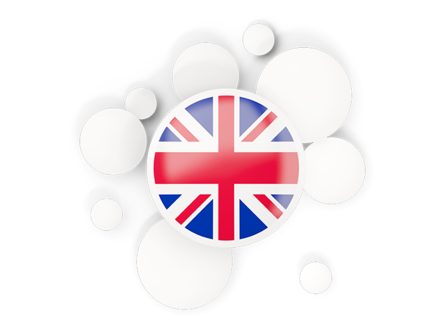 Round flag with circles. Download flag icon of United Kingdom at PNG format