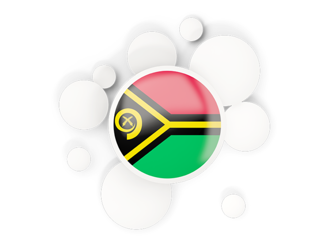 Round flag with circles. Download flag icon of Vanuatu at PNG format