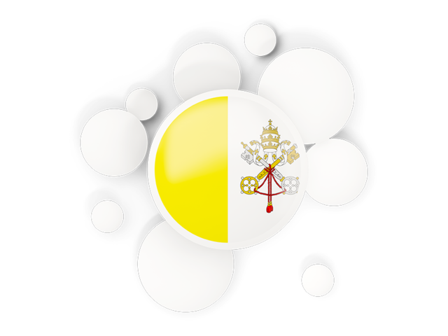 Round flag with circles. Download flag icon of Vatican City at PNG format