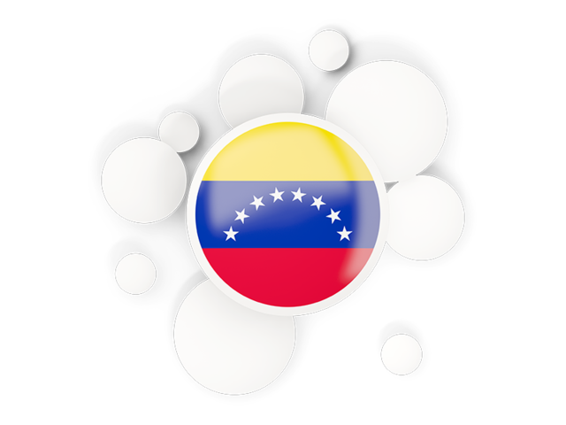 Round flag with circles. Download flag icon of Venezuela at PNG format