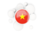 Vietnam. Round flag with circles. Download icon.