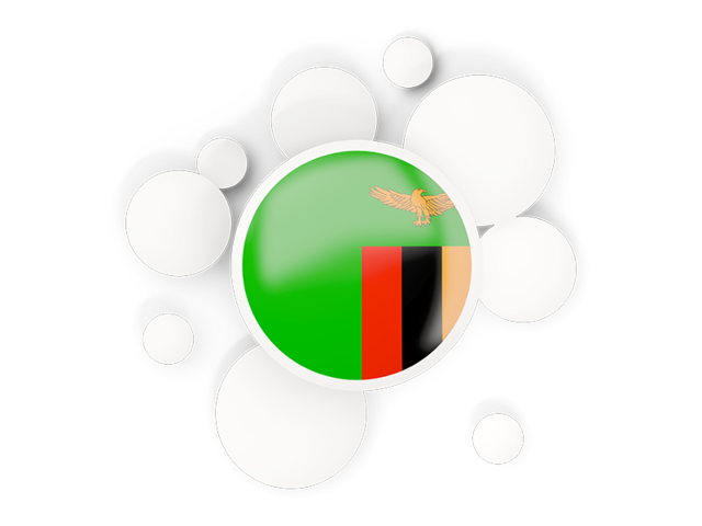 Round flag with circles. Download flag icon of Zambia at PNG format