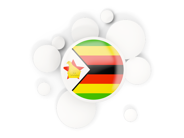 Round flag with circles. Download flag icon of Zimbabwe at PNG format