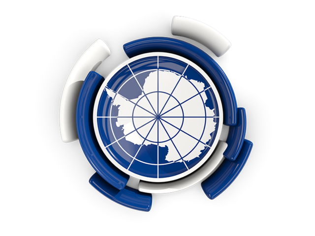Round flag with pattern. Download flag icon of Antarctica at PNG format