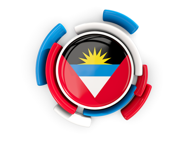 Round flag with pattern. Download flag icon of Antigua and Barbuda at PNG format