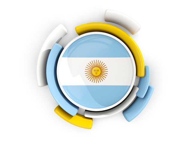 Round flag with pattern. Download flag icon of Argentina at PNG format