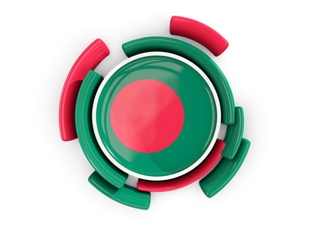 Round flag with pattern. Download flag icon of Bangladesh at PNG format