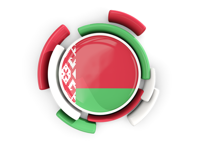 Round flag with pattern. Download flag icon of Belarus at PNG format