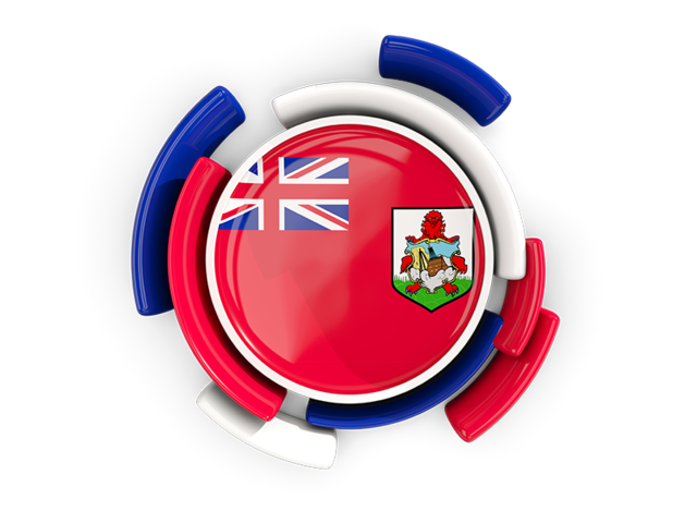 Round flag with pattern. Download flag icon of Bermuda at PNG format