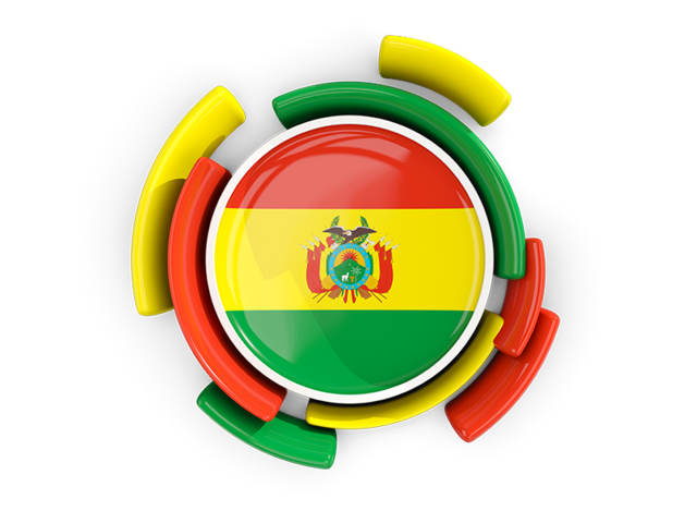 Круглый флаг с узором. Скачать флаг. Боливия