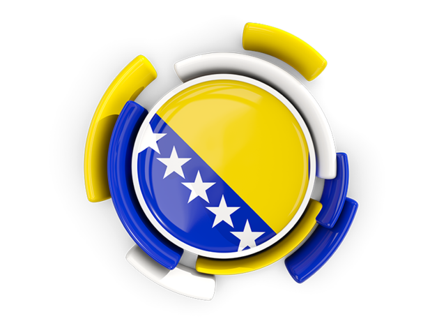 Round flag with pattern. Download flag icon of Bosnia and Herzegovina at PNG format