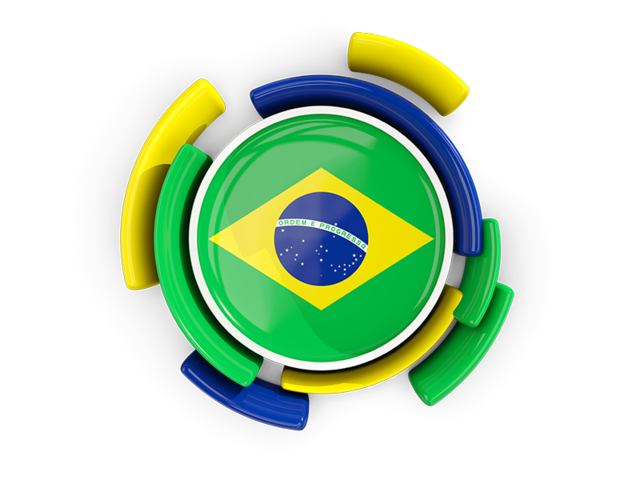 Round flag with pattern. Download flag icon of Brazil at PNG format
