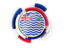 British Indian Ocean Territory. Round flag with pattern. Download icon.