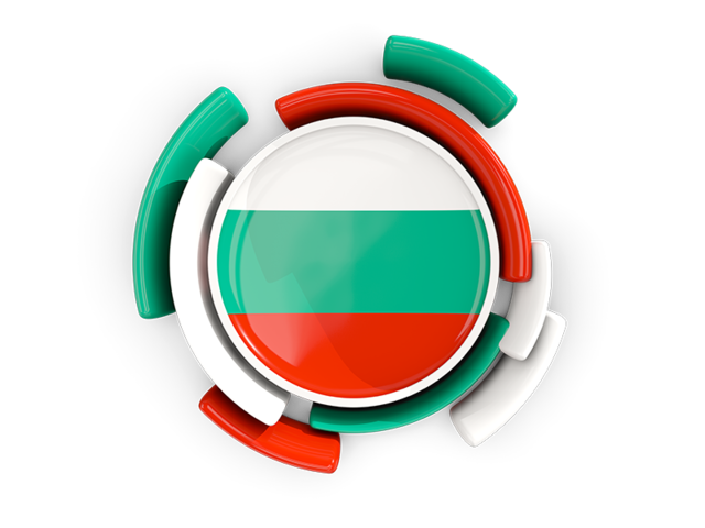 Round flag with pattern. Download flag icon of Bulgaria at PNG format