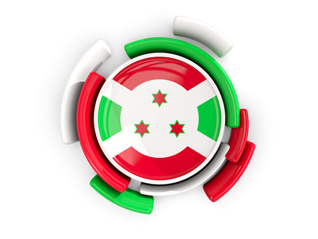 Round flag with pattern. Download flag icon of Burundi at PNG format