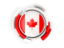 Canada. Round flag with pattern. Download icon.