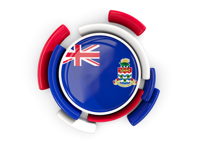 Round flag with pattern. Download flag icon of Cayman Islands at PNG format