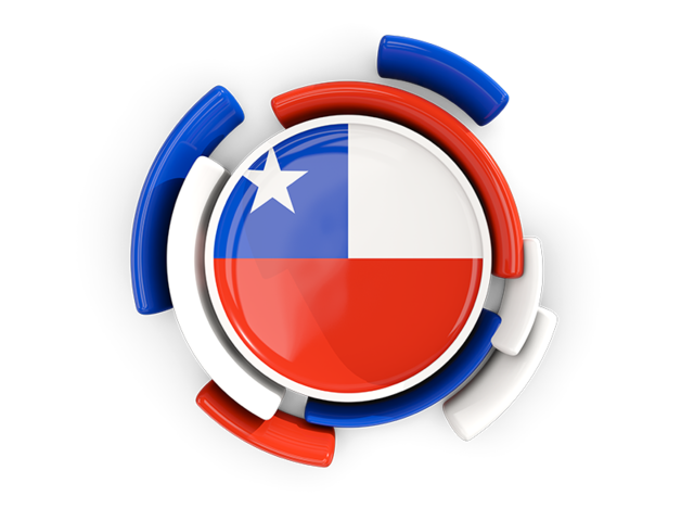 Round flag with pattern. Download flag icon of Chile at PNG format