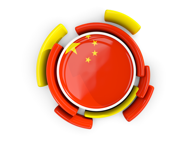 Round flag with pattern. Download flag icon of China at PNG format