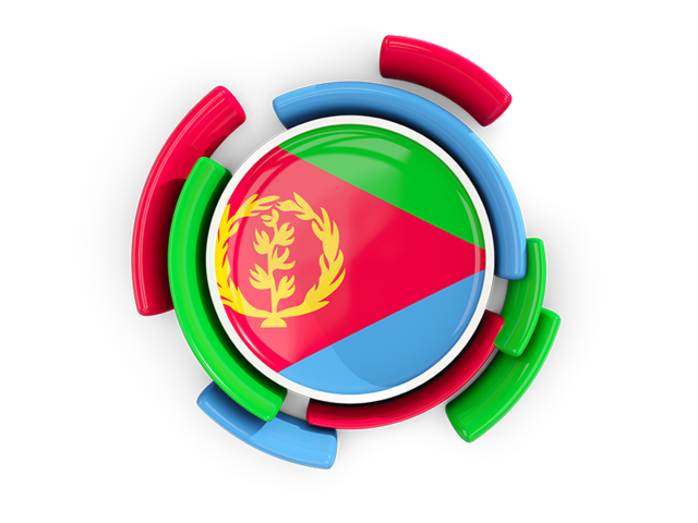 Round flag with pattern. Download flag icon of Eritrea at PNG format