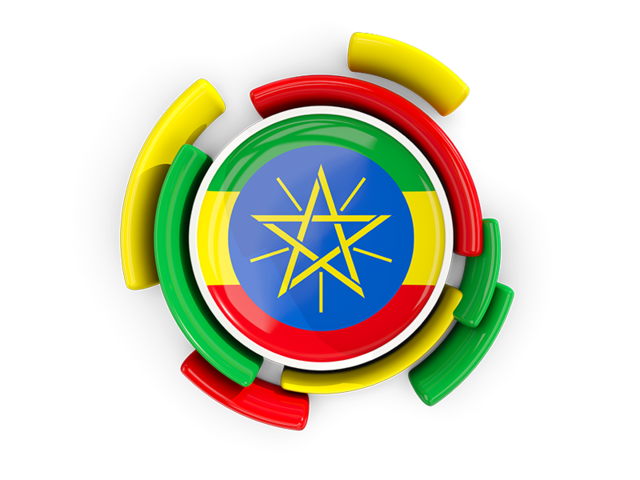 Round flag with pattern. Download flag icon of Ethiopia at PNG format