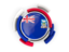 Falkland Islands. Round flag with pattern. Download icon.