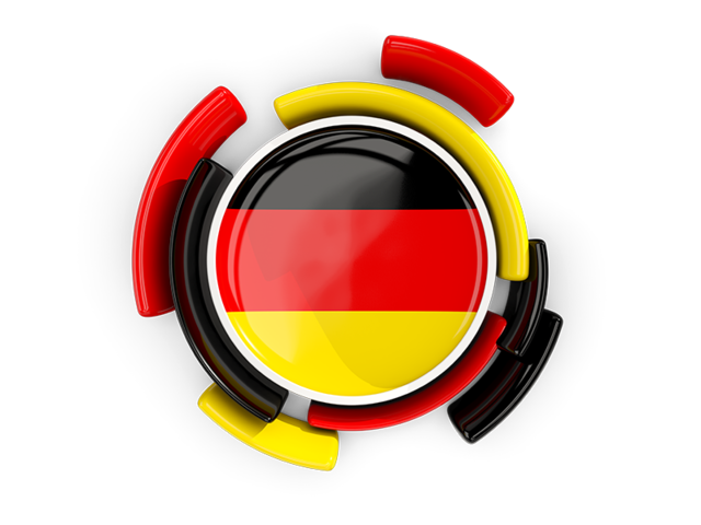 Round flag with pattern. Download flag icon of Germany at PNG format