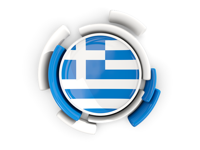Round flag with pattern. Download flag icon of Greece at PNG format