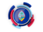 Guam. Round flag with pattern. Download icon.