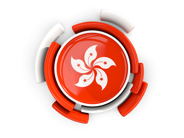 Round flag with pattern. Download flag icon of Hong Kong at PNG format