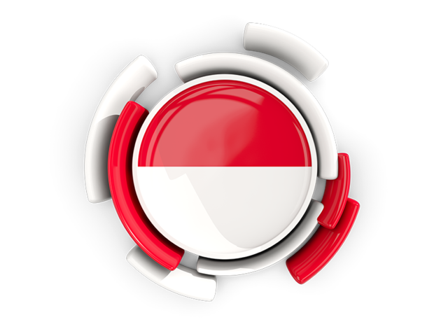 Round flag with pattern. Download flag icon of Indonesia at PNG format