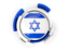 Israel. Round flag with pattern. Download icon.