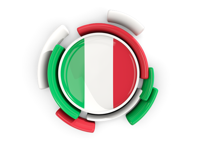 Round flag with pattern. Download flag icon of Italy at PNG format