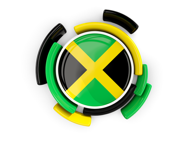 Round flag with pattern. Download flag icon of Jamaica at PNG format