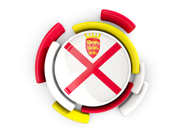 Round flag with pattern. Download flag icon of Jersey at PNG format