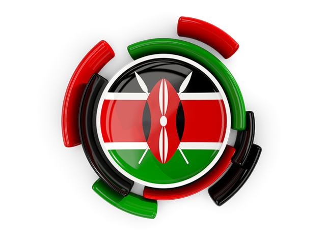 Round flag with pattern. Download flag icon of Kenya at PNG format