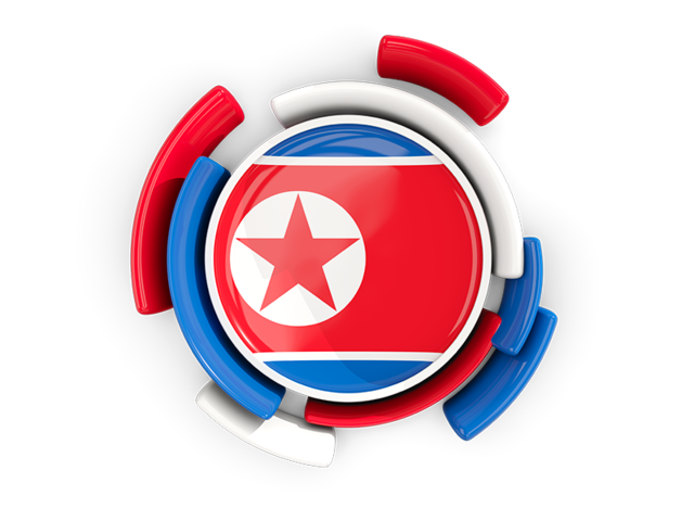 Round flag with pattern. Download flag icon of North Korea at PNG format