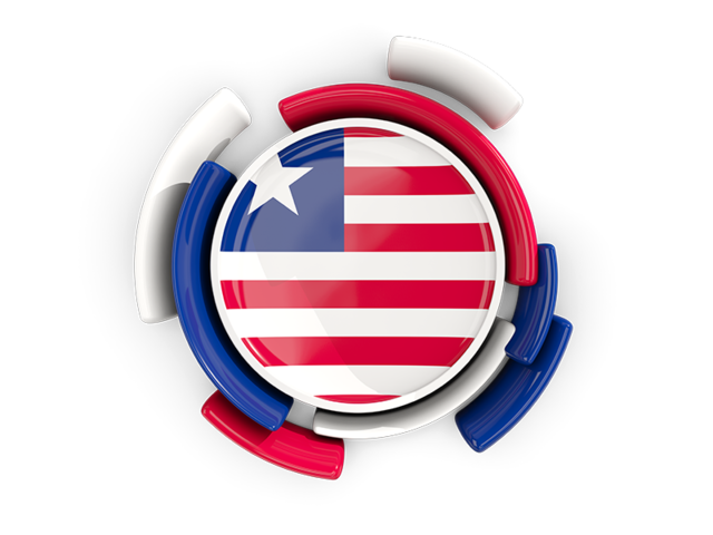 Round flag with pattern. Download flag icon of Liberia at PNG format