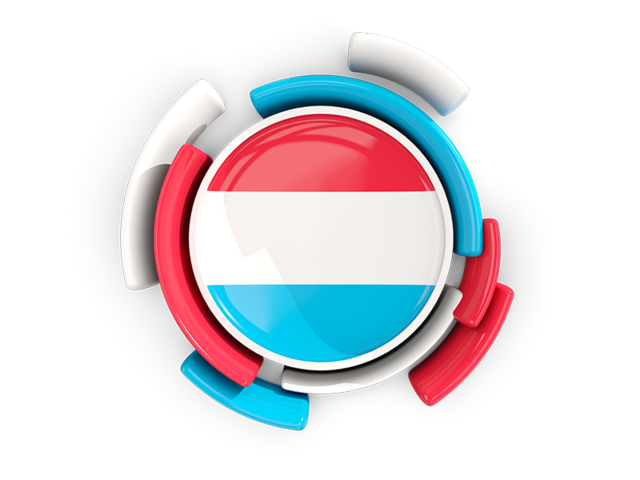 Round flag with pattern. Download flag icon of Luxembourg at PNG format