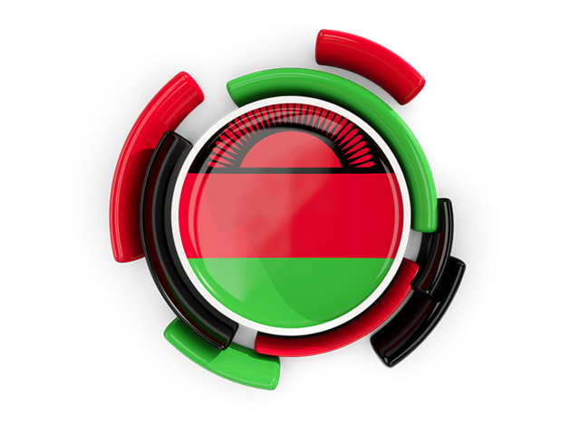 Round flag with pattern. Download flag icon of Malawi at PNG format