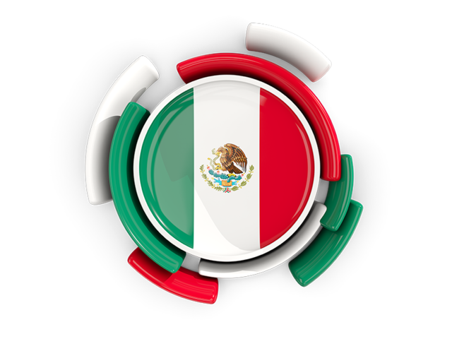 Round flag with pattern. Download flag icon of Mexico at PNG format