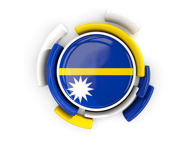 Round flag with pattern. Download flag icon of Nauru at PNG format
