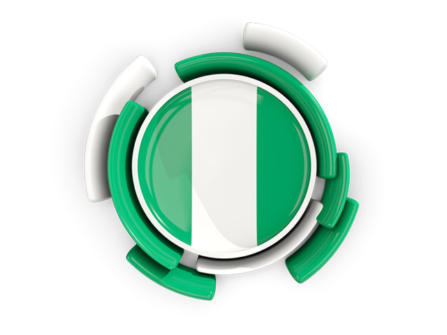 Round flag with pattern. Download flag icon of Nigeria at PNG format