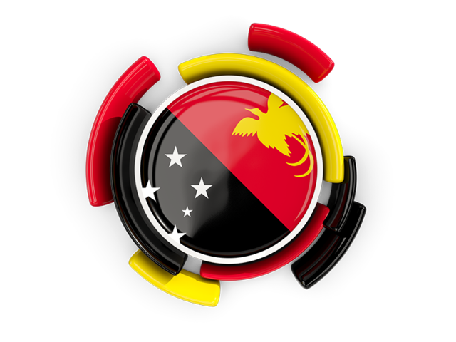 Round flag with pattern. Download flag icon of Papua New Guinea at PNG format