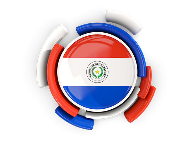 Round flag with pattern. Download flag icon of Paraguay at PNG format