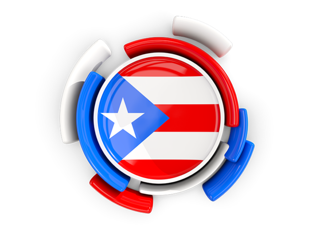 Round flag with pattern. Download flag icon of Puerto Rico at PNG format