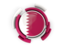 Qatar. Round flag with pattern. Download icon.