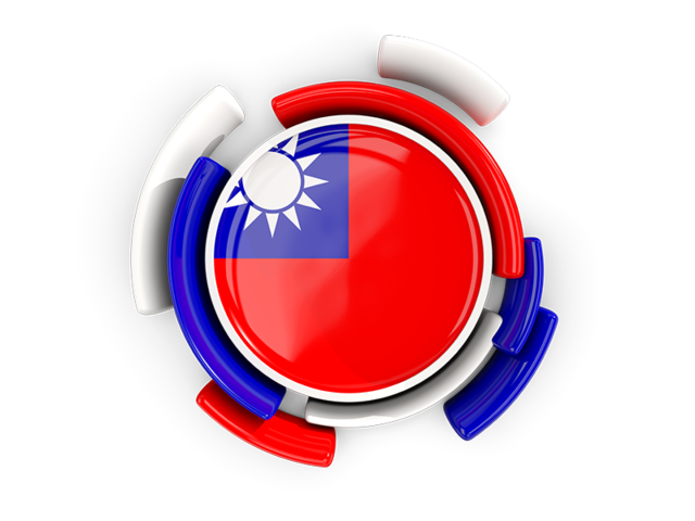 Round flag with pattern. Download flag icon of Taiwan at PNG format