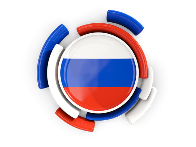 Round flag with pattern. Download flag icon of Russia at PNG format